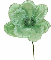 TnS Χριστουγεννιάτικο Διακοσμητικό Λουλούδι Πράσινο Υφασμάτινο