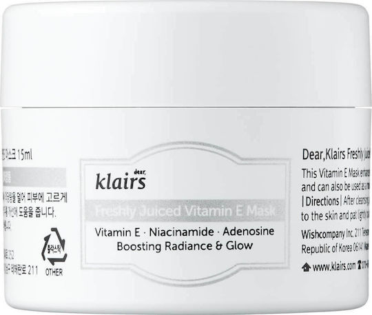 Dear, Klairs Μάσκα Προσώπου 15ml