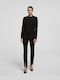 Karl Lagerfeld Women's Fabric Trousers in Slim Fit Black