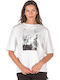 Lw Felines Γυναικείο T-shirt Πουά Λευκό