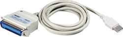 Aten Καλώδιο USB 2.0 σε Parallel 36-pin male 1.8m