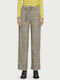 Scotch & Soda Women's High-waisted Fabric Trousers Checked 156933-0217