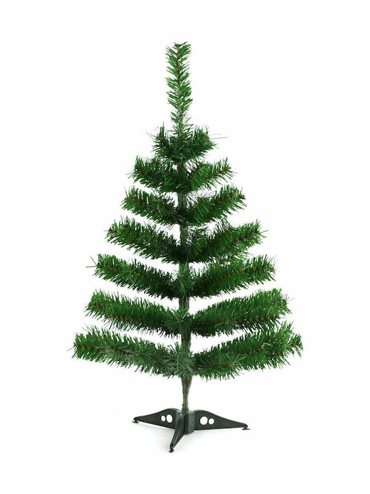 Christmas Green Tree with Plastic Base and Built in Branches H60cm