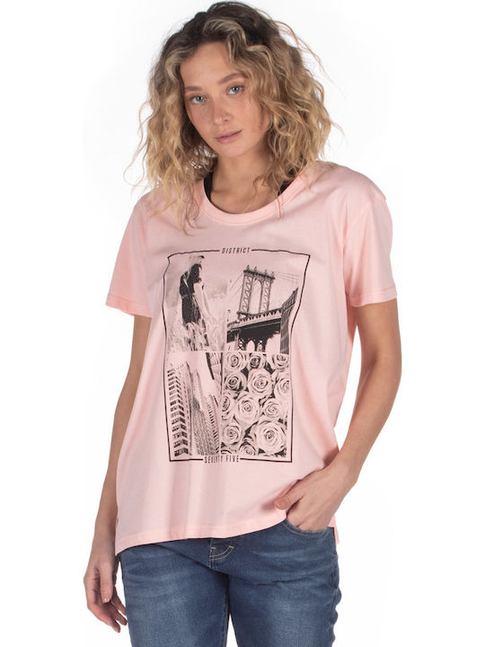 District75 120WSS-708 Women's T-shirt Pink