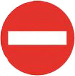 Auto Gs Truck Signage Plate Prohibited Direction Sticker 24603