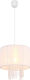 Globo Lighting Pyra Pendant Light Single-Light with Crystals for Socket E27 White