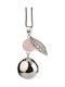 Babylonia Bola Pearl Leaf Halskette Schwangerschaft aus Silber mit Perlen