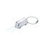 Troika Schlüsselanhänger Metallisch mit LED Weiß