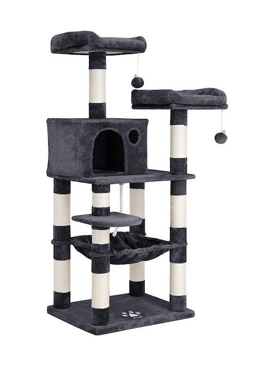 Feandrea Scratching Post Cat Trees Gray 6 levels 55x45x143cm