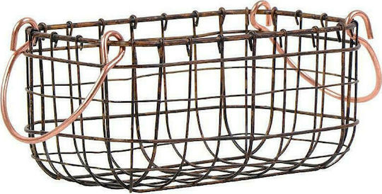 Espiel Obstschale Metallisch Schwarz 22x12x9.4cm