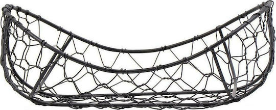 Espiel Fruit Bowl Metallic Black 23x15x15cm