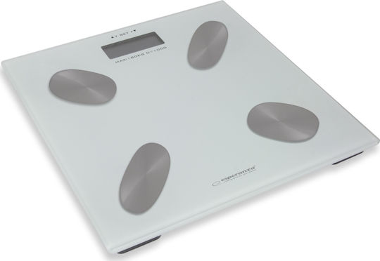 Esperanza EBS022 Digital Bathroom Scale with Body Fat Counter White