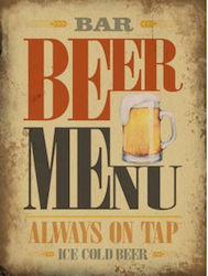 Etoile Πινακίδα Beer Menu NN-711-60 1τμχ Etoile Πινακίδα Beer Menu NN-711-60 1τμχ