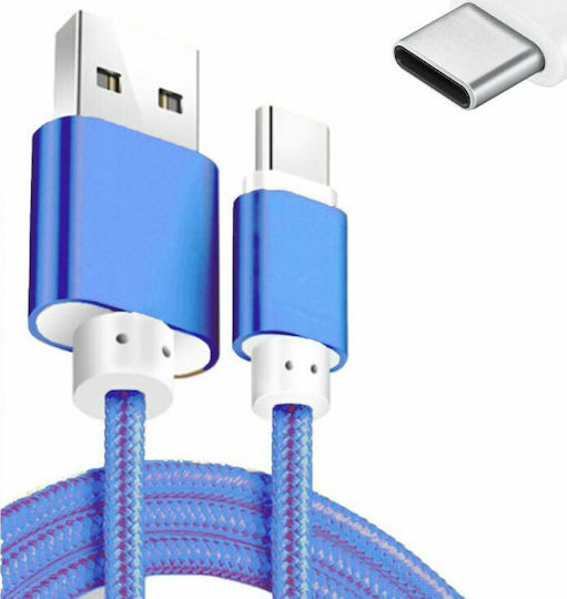 Chengxin Braided USB 2.0 Cablu USB-C bărbătesc - USB-A Albastru 1.64m