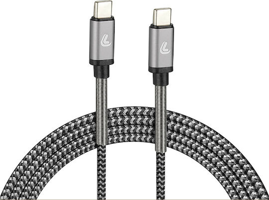 Lampa Pro Braided USB 2.0 Cable USB-C male - USB-C Γκρι 1m L3871.3
