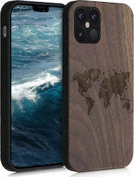 KWmobile Wooden Back Cover Brown (iPhone 12 / 12 Pro)