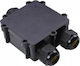 V-TAC Surface Mounted Electrical Box Branching Watertight IP68 Single to Double Spotlights in Black Color