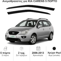 Heko Σετ Ανεμοθραύστες Μπροστινοί Σκούρο Φιμέ για Kia Carens 2τμχ 20133