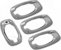 S-dizayn Car Door Frame Decoration Citroen Nemo Door Handle Frame Chrome Metallic 4pcs in Silver Color 5508130