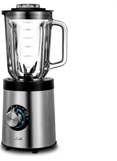 Life Veloce Mixer mit Glas Kanäta 1,5 l 800W Inox