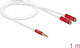 DeLock Καλώδιο Ήχου 3.5mm male - 3.5mm female Λευκό 1m με Επίχρυσους Ακροδέκτες 66522