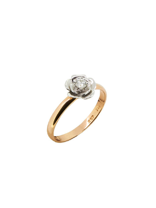 Fa Cad'oro Single Stone from Gold 18K with Diamond