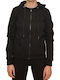 Women's Sweatshirt Jacket Hooded Black