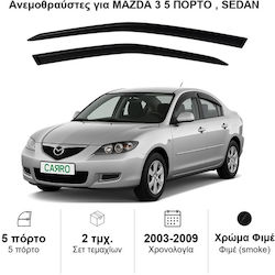 Heko Σετ Ανεμοθραύστες Μπροστινοί Σκούρο Φιμέ για Mazda 3 2τμχ 23126