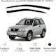Heko Set of Windbreakers Front Car Dark Fime for Suzuki Grand Vitara FT 3D 1999-2005 2pcs
