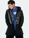 Herren Jacke mit Kapuze Schwarz
