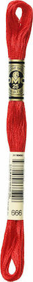 DMC Thread Embroidery Μουλινέ 117 Cotton in Red color 8m Intense Red