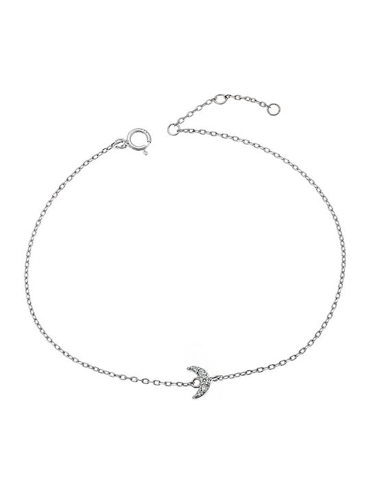 Senza Bracelet Chain made of Silver with Zircon...