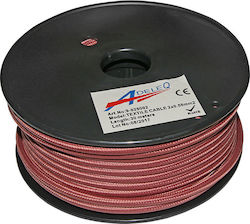 Adeleq Υφασμάτινο Καλώδιο 2x0.5mm² σε Ροζ Χρώμα 9-025002