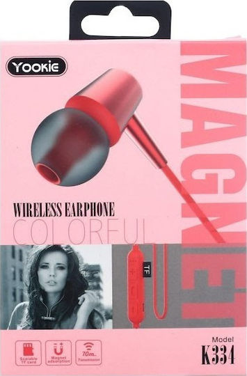 Yookie K334 In-ear Bluetooth Handsfree Căști Roșu