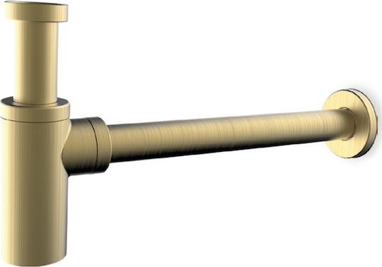 Armando Vicario Kupfer Siphon Spülbecken Gold gebürstetes Gold
