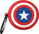 Captain America Shield Silicone Case with Keychain Multicolour for Apple AirPods Pro