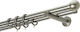 Zogometal Metallisch Vorhangstange Architect Collection Doppel mit Stange Φ25mm 160cm Nickel Matte