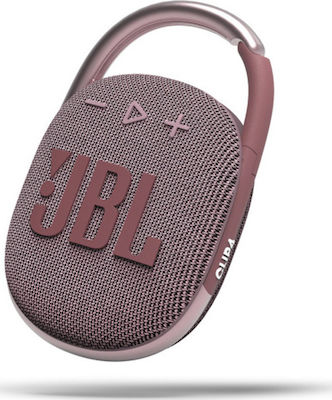 JBL Clip 4 Αδιάβροχο Ηχείο Bluetooth 5W με Διάρκεια Μπαταρίας έως 10 ώρες Ροζ