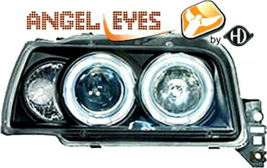 Diederichs Μπροστινά Φανάρια Angel Eyes για Renault Clio Black 2τμχ