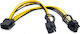 Powertech 8-Pin EPS - 6+2 Pin PCIe Cable 0.2m Multicolour (CAB-W035)