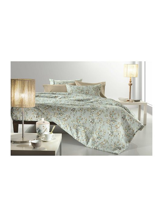 Guy Laroche Duvet Cover Set Cotton Queen with 2 Pillowcases 225x245 Griffin Green