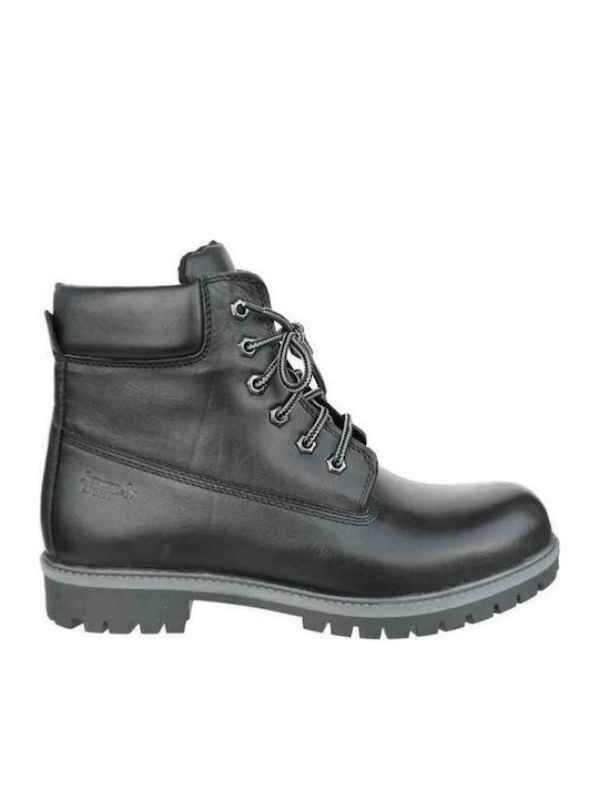Boxer Leder Schwarz Stiefel Anatomisch