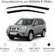 Heko Set of Windbreakers Front Car Dark Fime for Nissan X-Trail 2pcs
