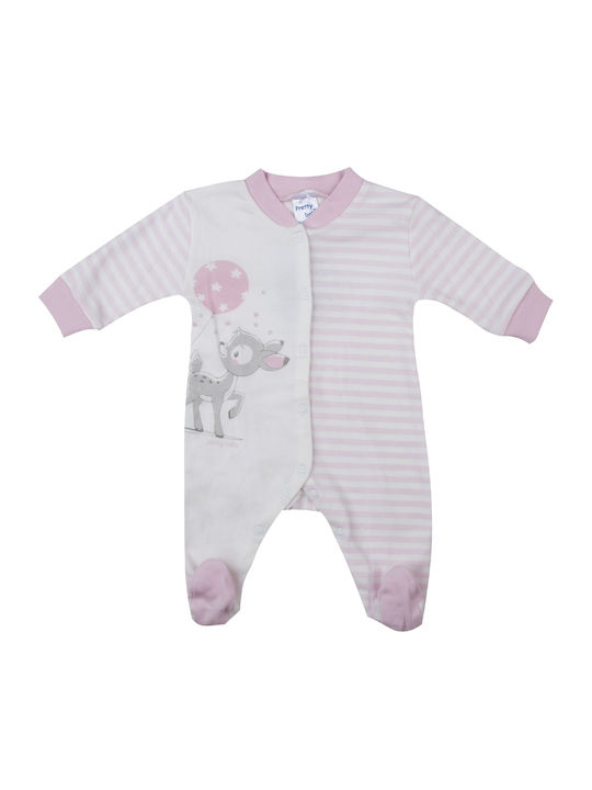 Pretty Baby Baby Bodysuit Set Long-Sleeved Pink