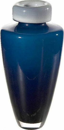 JK Home Decoration Σετ Διακοσμητικα Βάζα Γυάλινα Μπλε Φ14xΥ25cm 2τμχ