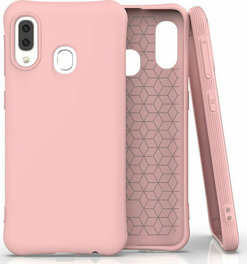 Hurtel Soft Silicone Back Cover Pink (Galaxy A20e)
