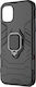 Ring Armor Tough Rugged Back Cover Πλαστικό Μαύρο (iPhone 12 Pro Max)