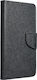Fancy Brieftasche Synthetisches Leder Schwarz (iPhone 12 mini)