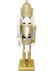 Aca Wooden Christmas Nutcracker 90cm Gold