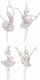Hängendes Weihnachtsbaumschmuck Ballerina Kunststoff Verschiedene Designs